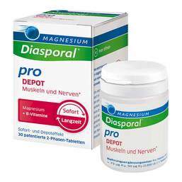 Abbildung: Magnesium Diasporal pro B-Vitamin-Komplex Depot Muskel + Nerven Tabletten 30 St, Tabletten PZN 18160129