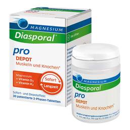 Abbildung: Magnesium Diasporal pro D3 + K2 Depot Muskel + Knochen Tabletten 30 St, Tabletten PZN 18160141