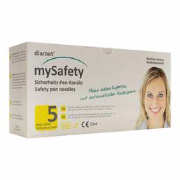 Abbildung: Diamet Mysafety Sicherheits-Pen Kanüle 31 G 0,25x5 mm 100 St, Kanüle PZN 18164073