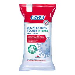 Abbildung: SOS Desinfektionstücher Intense 25 St, Tücher PZN 18166379