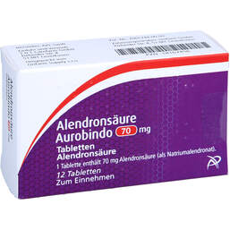 Abbildung: Alendronsäure Aurobindo 70 mg Tabletten 12 St, Tabletten PZN 18167456