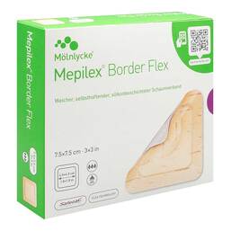 Abbildung: Mepilex Border Flex Schaumverband haft.7,5x7,5 cm 10 St, Verband PZN 18168869