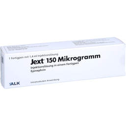 Abbildung: Jext 150 Mikrogramm Injektionslösung in einem Fertigpen 1 St, Injektionslösung in einem Fertigpen PZN 18173066