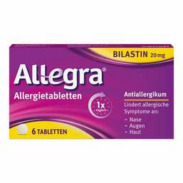 Abbildung: Allegra Allergietabletten 20 mg Tabletten 6 St, Tabletten PZN 18181918