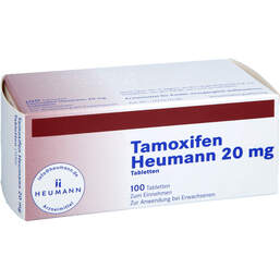 Abbildung: Tamoxifen Heumann 20 mg Tabletten 100 St, Tabletten PZN 18187499