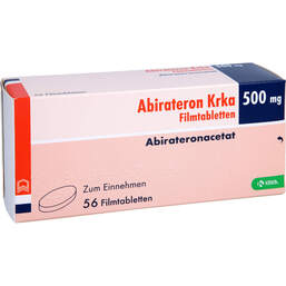 Abbildung: Abirateron Krka 500 mg Filmtabletten 56 St, Filmtabletten PZN 18196713