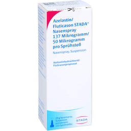 Abbildung: Azelastin / Fluticason STADA Nas 137µg / 50µg / Sprühst. 23 g, Nasenspray PZN 18199025
