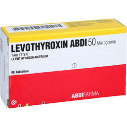 Abbildung: Levothyroxin Abdi 50 Mikrogramm Tabletten 98 St, Tabletten PZN 18203293