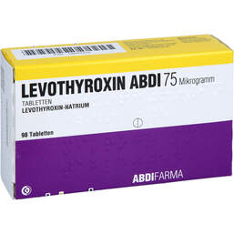 Abbildung: Levothyroxin Abdi 75 Mikrogramm Tabletten 98 St, Tabletten PZN 18203324