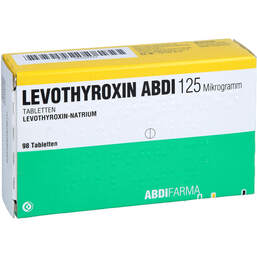 Abbildung: Levothyroxin Abdi 125 Mikrogramm Tabletten 98 St, Tabletten PZN 18203347