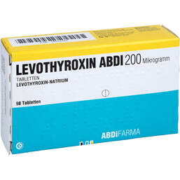 Abbildung: Levothyroxin Abdi 200 Mikrogramm Tabletten 98 St, Tabletten PZN 18203382
