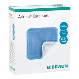 Abbildung: Askina Carbosorb 10x10 cm nicht haft.Wundauflage 10 St, Verband PZN 18208652