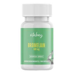 Abbildung: Bromelain 500 mg 1200 F.I.P aus Ananas vegan Kapseln  100 St, Kapseln PZN 18210028