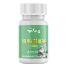 Abbildung: Vitamin D3 Depot 50.000 I.E. Cholecalciferol Tabletten 60 St, Tabletten PZN 18211022