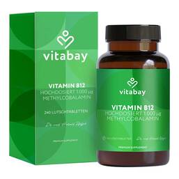 Abbildung: Methylcobalamin Vit.B12 Depot 1000 µg vegan Lut. 240 St, Lutschtabletten PZN 18212323