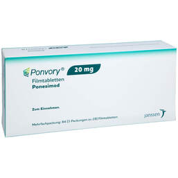 Abbildung: Ponvory 20 mg Filmtabletten 84 St, Filmtabletten PZN 18213819