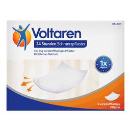 Abbildung: Voltaren 24 Stunden Schmerzpflaster mit Diclofenac 5 St, Pflaster PZN 18223321