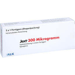 Abbildung: Jext 300 Mikrogramm Injektionslösung in einem Fertigpen 2 St, Injektionslösung in einem Fertigpen PZN 18224817