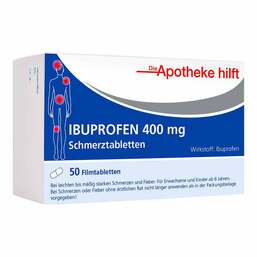 Abbildung: Ibuprofen 400 mg Die Apotheke hilft Filmtabletten 50 St, Filmtabletten PZN 18228867