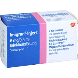 Abbildung: Imigran-Inject Nachfüllpack Injektionslösung 2 St, Injektionslösung PZN 18230640
