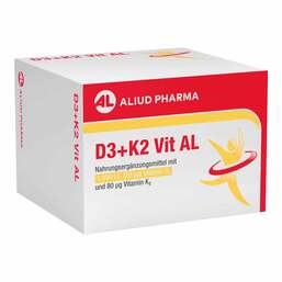 Abbildung: D3 + K2 Vit AL 1000 I.E. / 80 µg Kapseln 90 St, Kapseln PZN 18231527