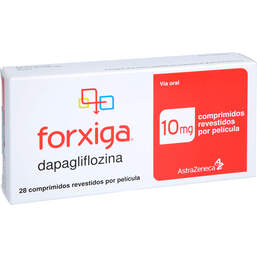 Abbildung: Forxiga 10 mg Filmtabletten 28 St, Filmtabletten PZN 18232840