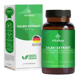 Abbildung: Salbei Extrakt 1900 mg Salvia officinalis veg.Kapseln 90 St, Kapseln PZN 18237292
