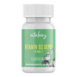 Abbildung: Vitamin D3 Depot 10.000 I.E. Cholecalciferol Tabletten  120 St, Tabletten PZN 18237607