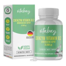 Abbildung: Coenzym VIT.B12 Dibenco.Depot 10.000 µg vegan Tabletten 30 St, Tabletten PZN 18237671