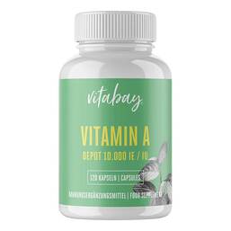 Abbildung: Vitamin A 10. 000 I.E. Depot vegan hochdos.Kapseln 120 St, Kapseln PZN 18237837