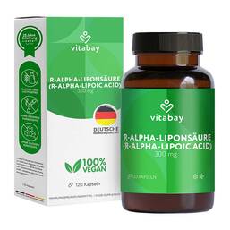 Abbildung: R-Alpha-Liponsäure 300 mg mit Thioctsäure Kapseln 120 St, Kapseln PZN 18238446