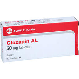 Abbildung: Clozapin AL 50 mg Tabletten 20 St, Tabletten PZN 18239629