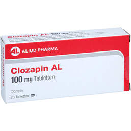 Abbildung: Clozapin AL 100 mg Tabletten 20 St, Tabletten PZN 18239658