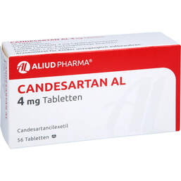 Abbildung: Candesartan AL 4 mg Tabletten 56 St, Tabletten PZN 18239871