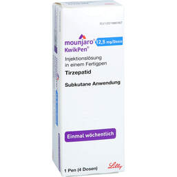 Abbildung: Mounjaro 12,5 mg / Dosis Kwikpen Injektionslösung Fertigpen 1 St, Injektionslösung PZN 18241170