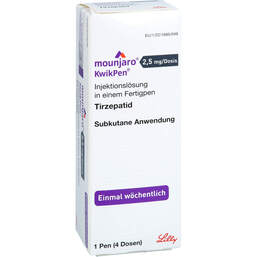 Abbildung: Mounjaro 2,5 mg / Dosis Kwikpen Injektionslösung Fertigpen 1 St, Injektionslösung PZN 18241230