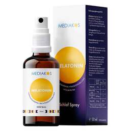 Abbildung: Melatonin Ashwagandha Mediakos Schlaf Spray vegan 50 ml, Spray PZN 18243677