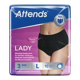 Abbildung: Attends Lady Discreet Underwear 3 L 10 St, Beutel PZN 18244599
