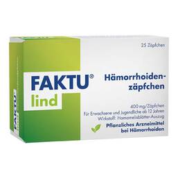 Abbildung: FAKTU lind Hämorrhoidenzäpfchen mit Hamamelis 25 St, Suppositorien PZN 18248019