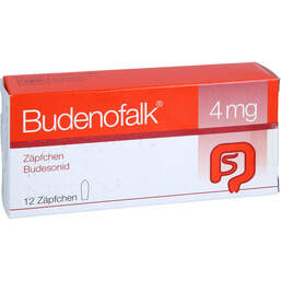 Abbildung: Budenofalk 4 mg Zäpfchen 12 St, Suppositorien PZN 18248172