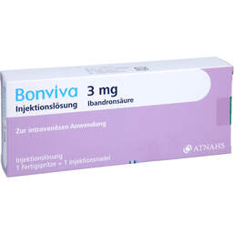 Abbildung: Bonviva 3 mg / 3 ml Injektion -Lösung in einer Fertigspritze 1 St, Injektionslösung PZN 18259632