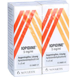 Abbildung: Iopidine 5 mg / ml Augentropfen 2X5 ml, Augentropfen PZN 18259709