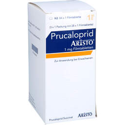 Abbildung: Prucaloprid Aristo 1 mg Filmtabletten 84 St, Filmtabletten PZN 18260492