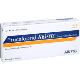 Abbildung: Prucaloprid Aristo 2 mg Filmtabletten 14 St, Filmtabletten PZN 18260500