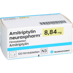 Abbildung: Amitriptylin neuraxpharm 8,84 mg Filmtabletten 100 St, Filmtabletten PZN 18265319