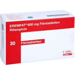 Abbildung: Eremfat 600 mg Filmtabletten 30 St, Filmtabletten PZN 18268022