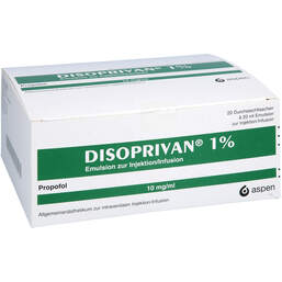 Abbildung: Disoprivan 1% Emulsion zur Injektion / Infusion Dsfl 20X20 ml, Emulsion PZN 18268275
