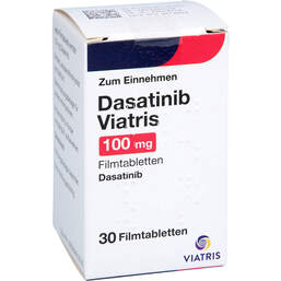Abbildung: Dasatinib Viatris 100 mg Filmtabletten 30 St, Filmtabletten PZN 18274695