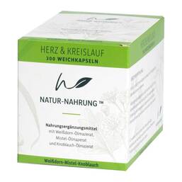 Abbildung: Natur-Nahrung Herz & Kreislauf Weißd. + Mistel + Knobl 300 St, Weichkapseln PZN 18295639