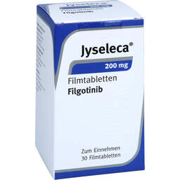Abbildung: Jyseleca 200 mg Filmtabletten 30 St, Filmtabletten PZN 18296231